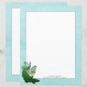 Vibrant Peacock | Aquamarines Blatt (Vorne/Hinten)