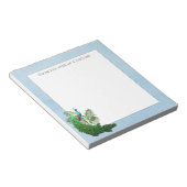 Vibrant Peacock | Blue Notepad Notizblock (angewinkelt)