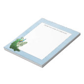 Vibrant Peacock | Blue Notepad Notizblock (Rotiert)