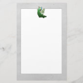 Vibrant Peacock | Gray Stationery Briefpapier (Rückseite)