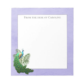 Vibrant Peacock | Lavendel Editor Notizblock