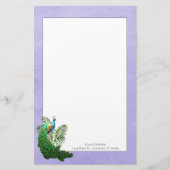 Vibrant Peacock | Lavender Stationery Briefpapier (Vorderseite)