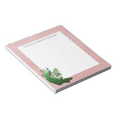 Vibrant Peacock | Pink Notepad Notizblock (angewinkelt)