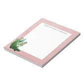 Vibrant Peacock | Pink Notepad Notizblock (Rotiert)