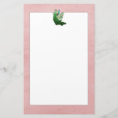 Vibrant Peacock | Pink Stationery Briefpapier (Rückseite)