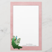 Vibrant Peacock | Pink Stationery Briefpapier (Vorderseite)