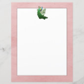 Vibrant Peacock | Rosa Blatt (Rückseite)