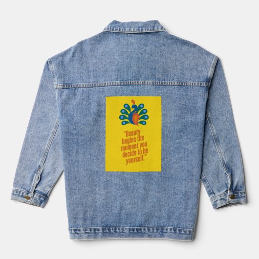 Vibrant Peacock Soul Denim Jacke (Rückseite)