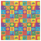 Vibrant Peanuts Comic Strip Block Stoff (Muster)