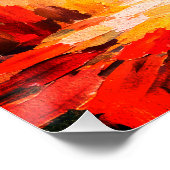 Vibrant Peonies Bouquet in Vase Impasto Poster (Ecke)