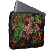 Vibrant pink and green flower art laptopschutzhülle (Vorne Rechts)