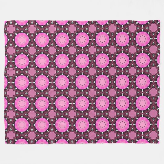 Vibrant pink and purple geometric pattern fleecedecke (Vorderseite (Horizontal))