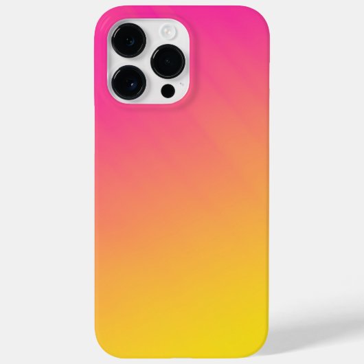 Vibrant Pink and Yellow Gradient Ombre iPhone Case (Rückseite)