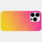 Vibrant Pink and Yellow Gradient Ombre iPhone Case (Rückseite (Horizontal))