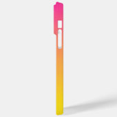 Vibrant Pink and Yellow Gradient Ombre iPhone Case (Rückseite / Links)