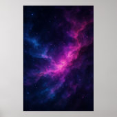 Vibrant Pink & Blue Galaxy Nebula – Deep Space Poster (Vorne)