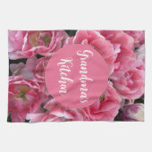 Vibrant Pink Floral Grandma's Küchentücher (Horizontal)