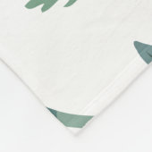 Vibrant Pink Floral Pattern with Lush Greenery Fleecedecke (Ecke)