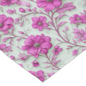 Vibrant Pink Floral Pattern With Magenta Flowers Kurzer Tischläufer (Ecke)