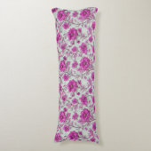 Vibrant Pink Floral Pattern With Magenta Flowers Seitenschläferkissen (Vorderseite Vertikal)