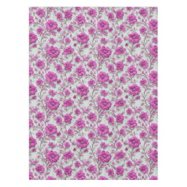 Vibrant Pink Floral Pattern With Magenta Flowers Tischdecke