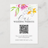 Vibrant Pink Floral Wedding Enclosure Cards Begleitkarte (Vorderseite)