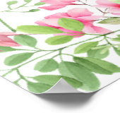 Vibrant Pink Flower Bridal Shower Welcome Sign Poster (Ecke)