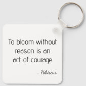 Vibrant pink hibiscus pixel art schlüsselanhänger (Rückseite)