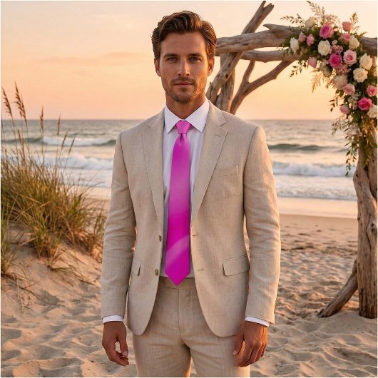 Vibrant Pink Ombre Gradient Krawatte