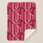 vibrant pink retro abstract pattern sherpadecke (Vorderseite)