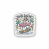 Vibrant Pink Summer Skater Decal Aufkleber (Vorderseite)