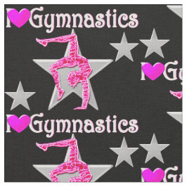 VIBRANT PINK UND SCHWARZE GYMNASTIK FABRIK STOFF