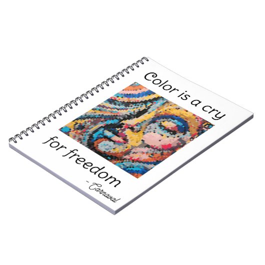 Vibrant Pixel Celebration Notizblock (Linke Seite)