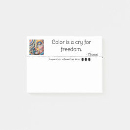 Vibrant Pixel Explosion painting Post-it Klebezettel