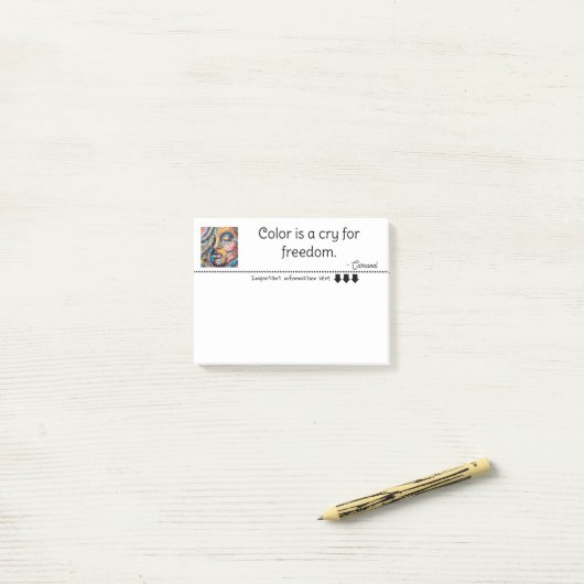 Vibrant Pixel Explosion painting Post-it Klebezettel (Auf Schreibtisch)