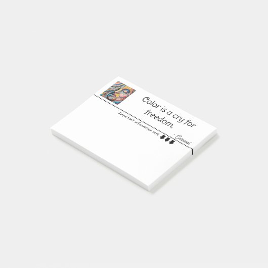 Vibrant Pixel Explosion painting Post-it Klebezettel (angewinkelt)