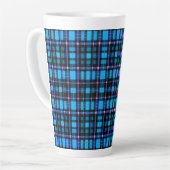 Vibrant Plaid Tartan Pattern Fabric Milchtasse (Linke Ecke)