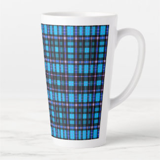 Vibrant Plaid Tartan Pattern Fabric Milchtasse