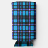 Vibrant Plaid Tartan Pattern Fabric Selters Dosenkühler (Rückseite)