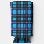 Vibrant Plaid Tartan Pattern Fabric Selters Dosenkühler (Vorderseite)