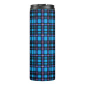 Vibrant Plaid Tartan Pattern Fabric Thermosbecher (Rückseite)
