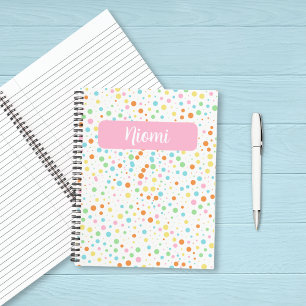 Vibrant Polka Dot Spiral Notebook Notizblock