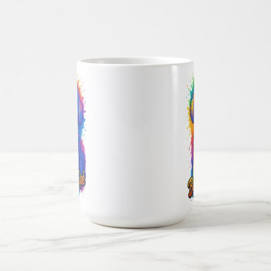 Vibrant Pop Art Bichon Frisé Kaffeetasse (Mittel)