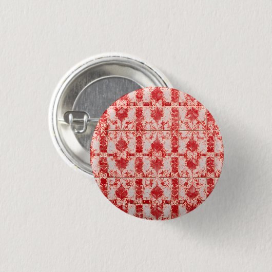 Vibrant Pop Art Cat Portrait Button (Vorne & Hinten)