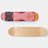 Vibrant Pop Art Cow Face Portrait Skateboard (Horizontal)