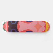 Vibrant Pop Art Cow Face Portrait Skateboard (Horizontal)