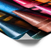 Vibrant Pop Art: Crayon Color Construct Geometric  Poster (Ecke)