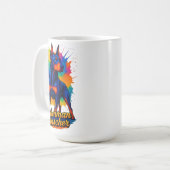 Vibrant Pop Art Doberman Pinscher Illustration Kaffeetasse (Vorderseite Links)
