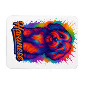 Vibrant Pop Art Havanese Dog – Colorful Street Art Magnet (Horizontal)
