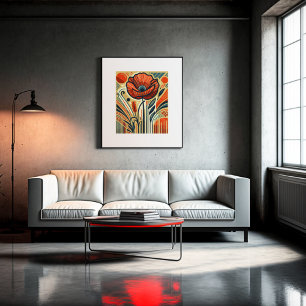 Vibrant Poppy Symphony Poster
